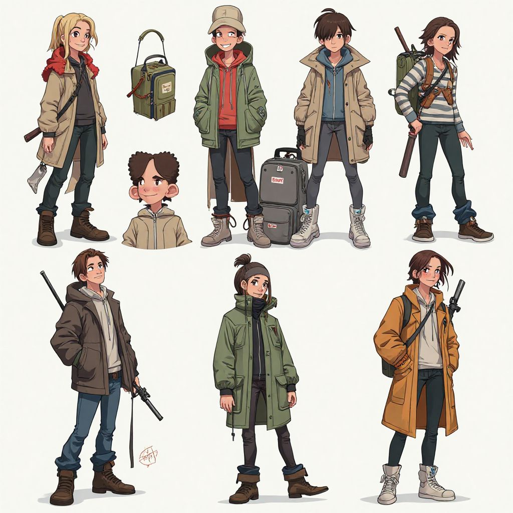 Concept art of urban character designs