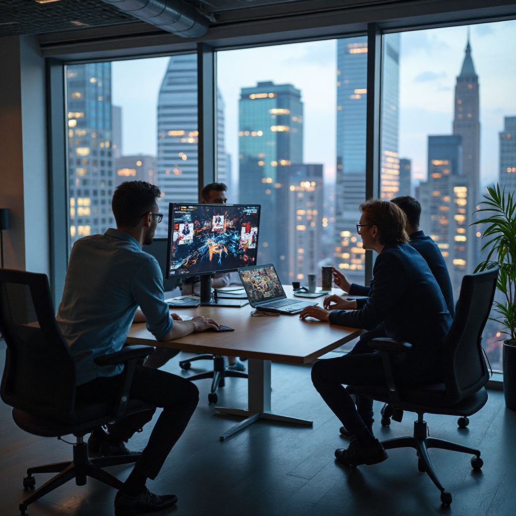 Team of urban game enthusiasts working at UrbanCoreGames